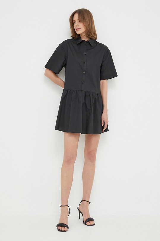 Bavlněné šaty Patrizia Pepe 2A2503.A9B9 černá SS23