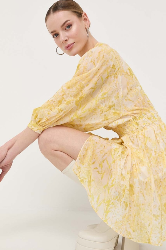 Patrizia Pepe sukienka żółty 2A2524.A253