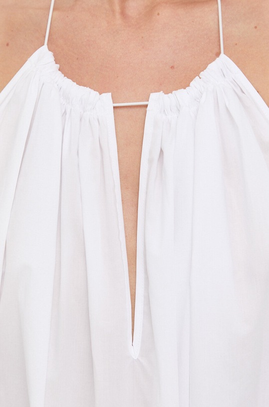 Pamučna haljina Patrizia Pepe 2A2527.A9B9 bijela