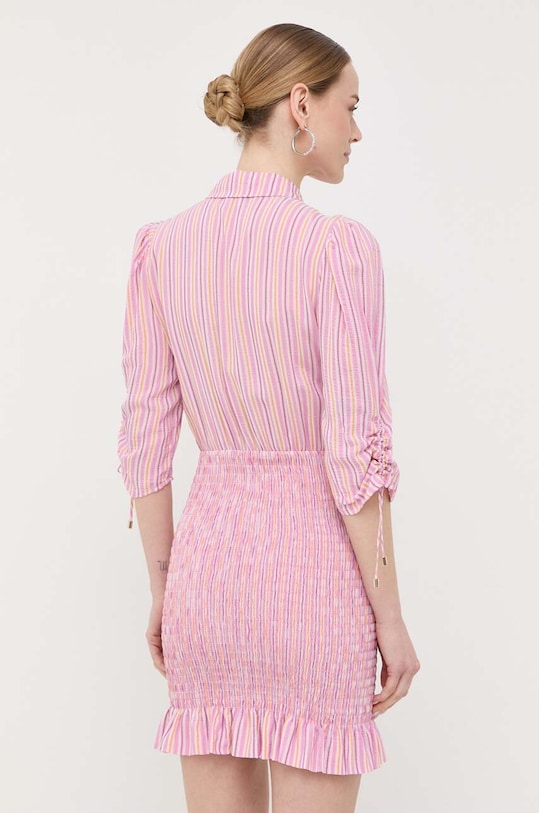 Odzież Patrizia Pepe sukienka z domieszką jedwabiu 2A2541.A261 różowy