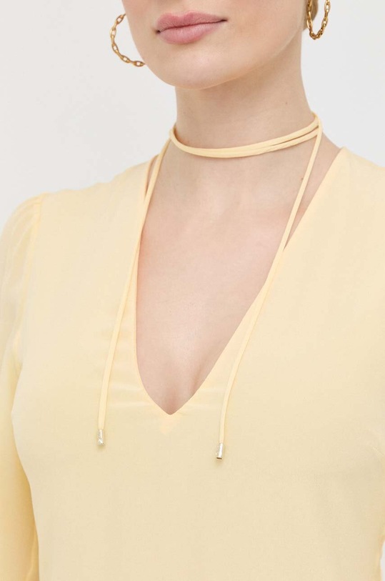 Patrizia Pepe sukienka jedwabna 2A2562.A156 żółty