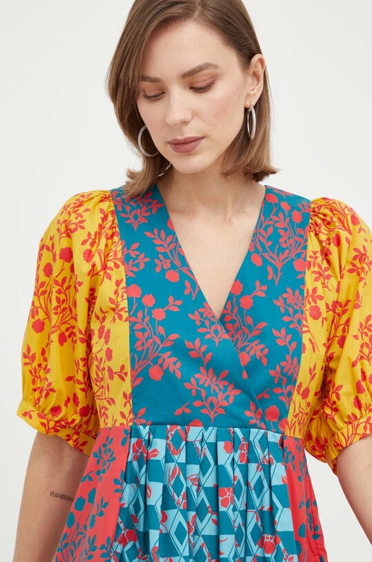 Weekend Max Mara sukienka bawełniana multicolor 2352210535600