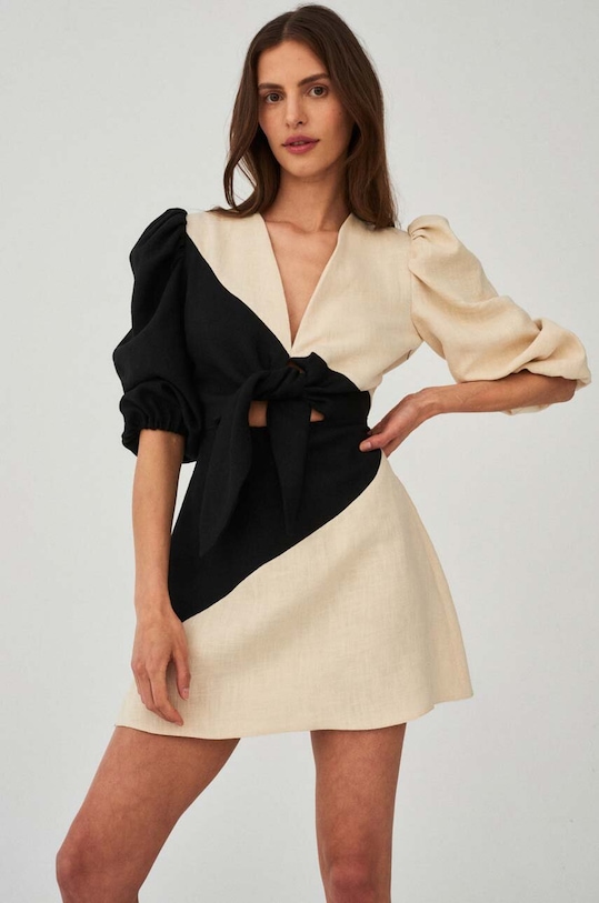 Undress Code sukienka z ramii Romance Me 561. beżowy SS23