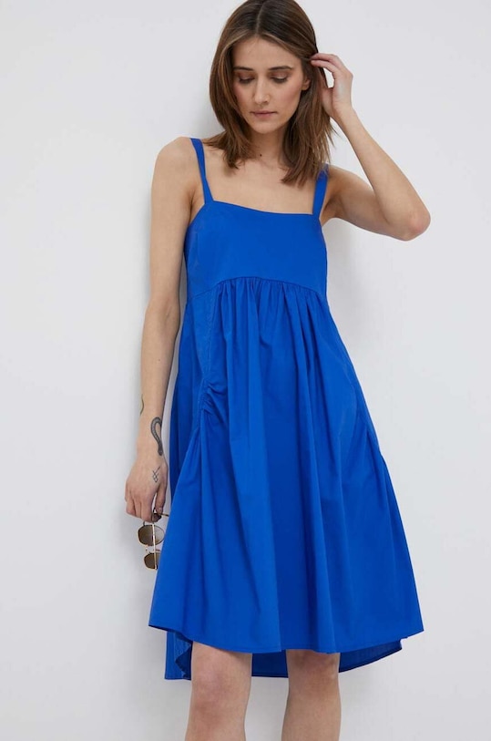 Artigli sukienka bawełniana bawełna niebieski AA36442.ROYAL