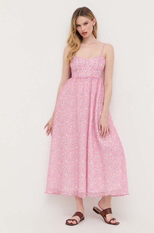 Obleka Bardot Casual roza 58654DB.PETAL.PINK.FLOR