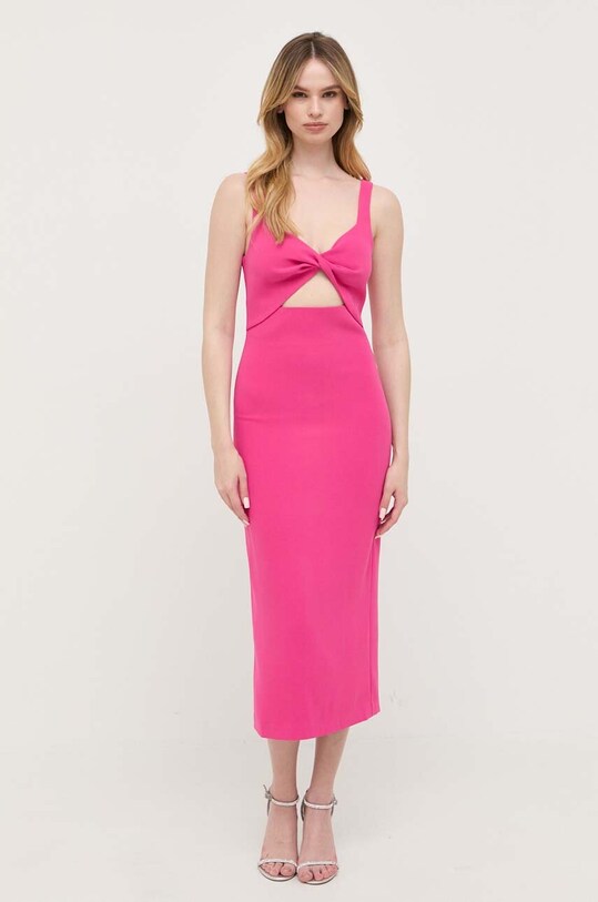 Φόρεμα Bardot μυτερό άκρο ροζ 58702DB.POP.PINK