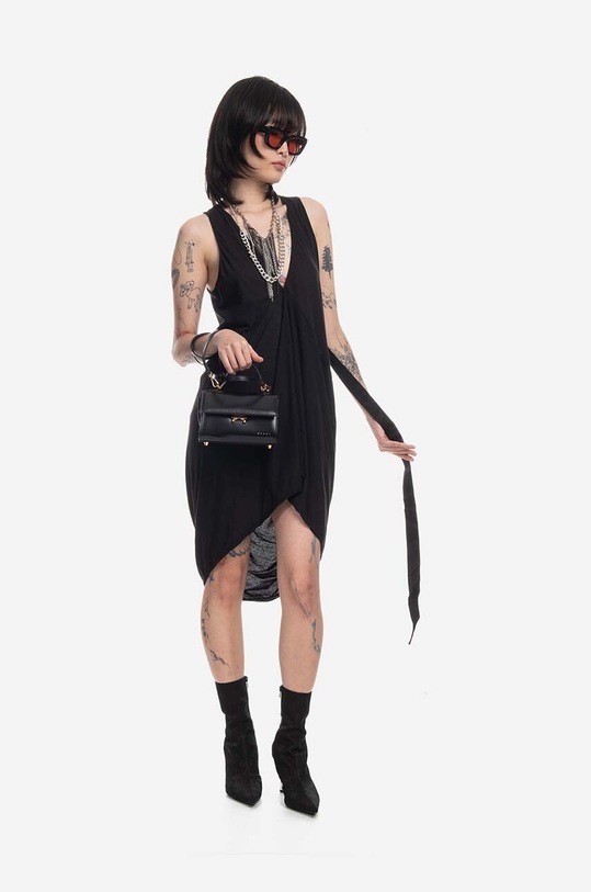 Хлопковое платье Rick Owens Island Tank DS01B7112.B.BLACK чёрный SS23