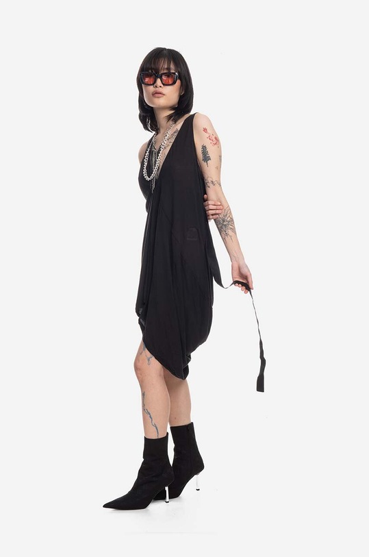 Хлопковое платье Rick Owens Island Tank DS01B7112.B.BLACK