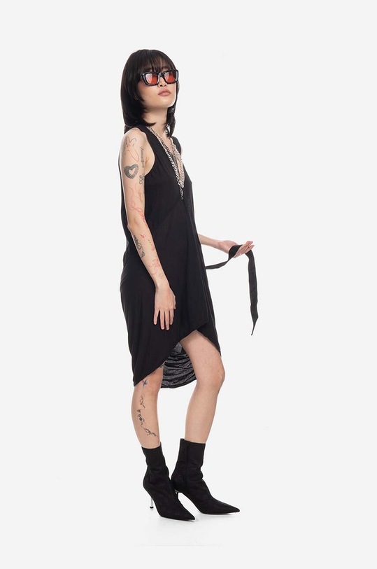 Хлопковое платье Rick Owens Island Tank DS01B7112.B.BLACK