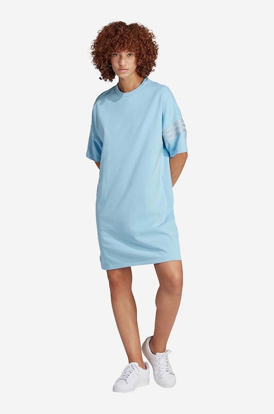 Сукня adidas Originals Adicolor Neuclassics Tee Dress короткий блакитний IB7308