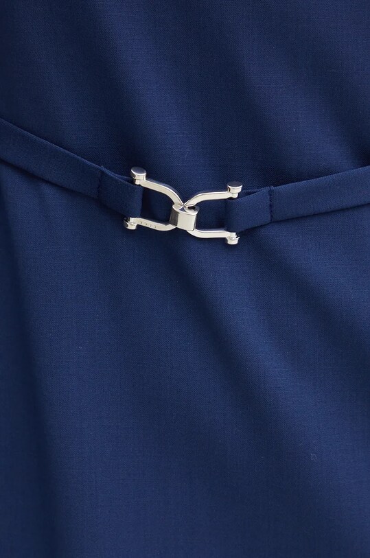 Vlnené šaty BOSS 50490041 modrá