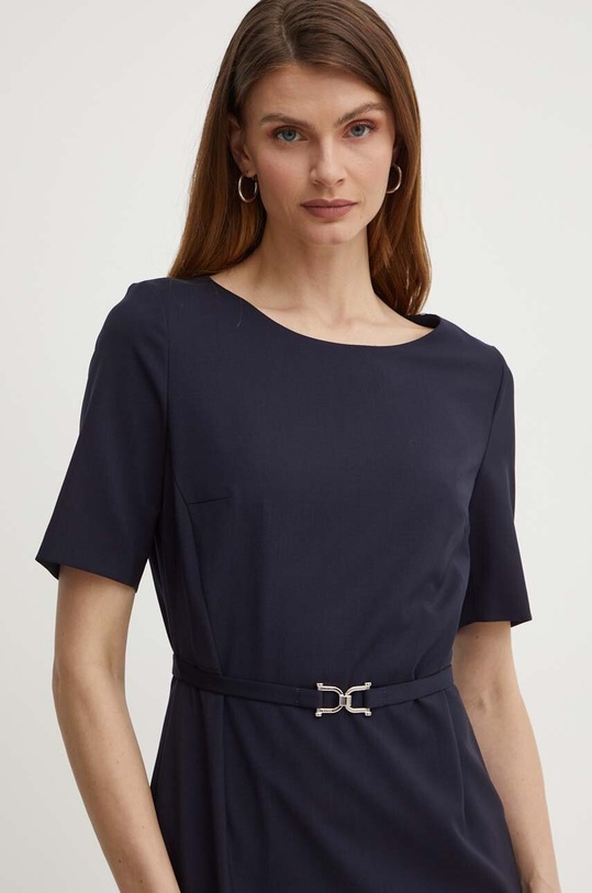 Вовняна сукня BOSS темно-синій 50490041