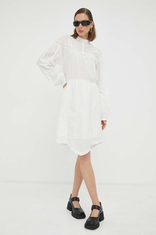 2NDDAY rochie din bumbac mini alb 2232127225