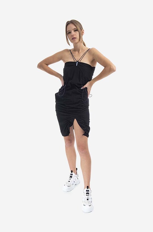 Svilena obleka MCQ Slip 663541RQB021000 črna SS23