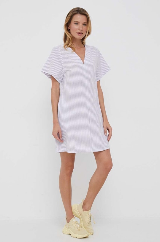 United Colors of Benetton sukienka wzorzyste fioletowy 45B4DV06Z.904