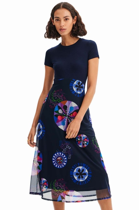 Desigual ruha x Christian Lacroix rövid sötétkék 23SWVKA8