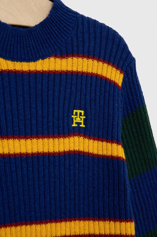 Dziewczynka Tommy Hilfiger sukienka z domieszką wełny dziecięca KG0KG07115.PPYX granatowy