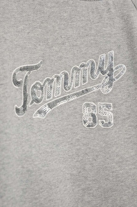 Dievča Dievčenské bavlnené šaty Tommy Hilfiger KG0KG07008.PPYX sivá