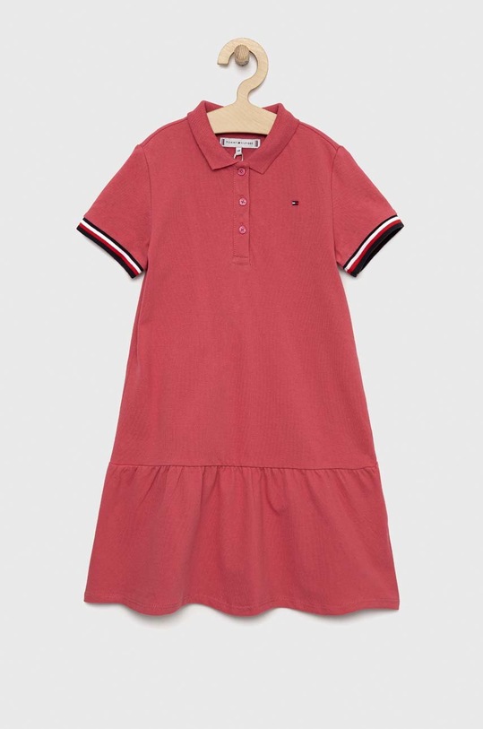 Παιδικό φόρεμα Tommy Hilfiger κοντό ροζ KG0KG07011.PPYX