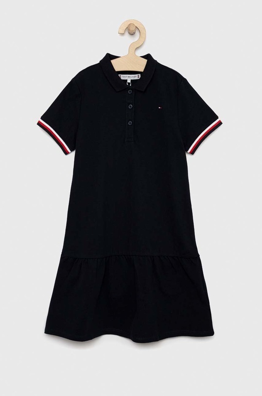 Tommy Hilfiger sukienka dziecięca rozkloszowany granatowy KG0KG07011.PPYX