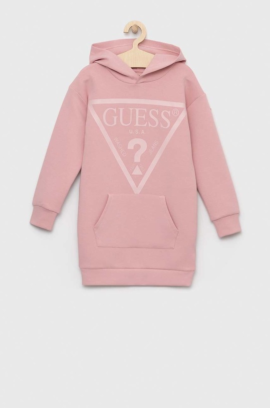 Guess sukienka dziecięca z elastanem różowy J2BK35.FL03S.PPYX