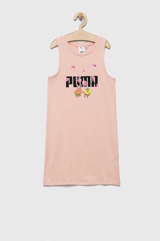 Puma sukienka dziecięca x SPONGEBOB z elastanem różowy 67426766.PPYX