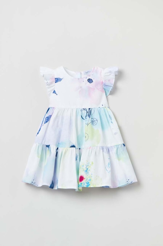 OVS sukienka bawełniana niemowlęca wzorzyste biały 1764676.Girl.9.36months