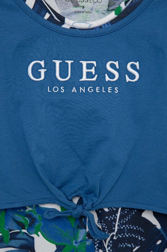 DÍVKA Dívčí šaty Guess J2GK39.K6YW3.PPYX tyrkysová