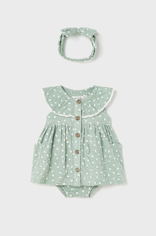 BIMBA Mayoral Newborn vestito in cotone neonata 1804.2F.NEWBORN turchese