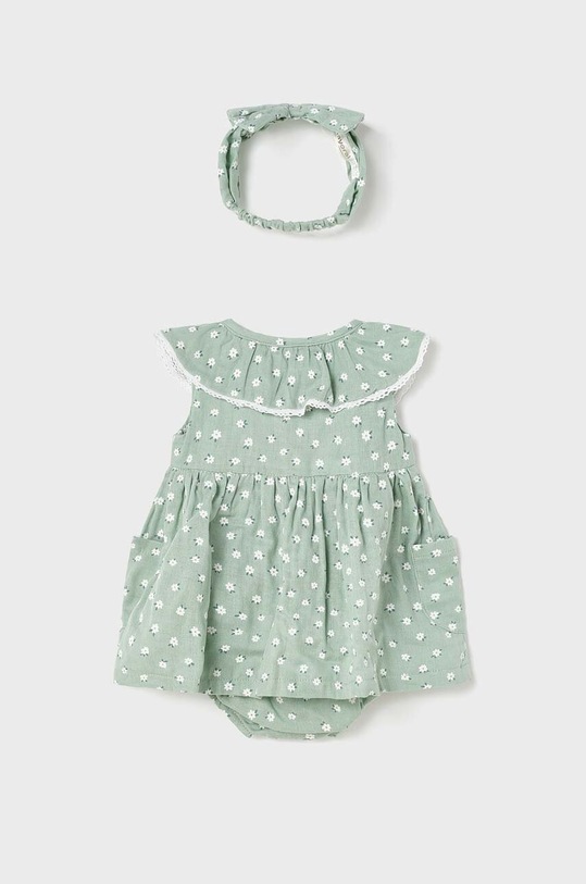 Mayoral Newborn vestito in cotone neonata turchese 1804.2F.NEWBORN