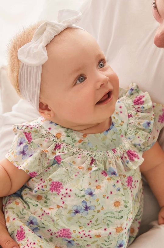 Βρεφικό βαμβακερό φόρεμα Mayoral Newborn 1817.2P.NEWBORN τιρκουάζ SS23
