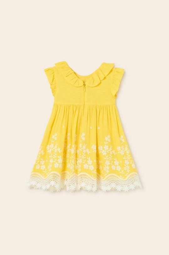 Mayoral sukienka niemowlęca z domieszką lnu 1955.4C.BABY żółty SS23