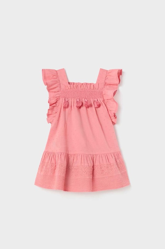 Dziewczynka Mayoral sukienka bawełniana niemowlęca 1966.4F.BABY różowy