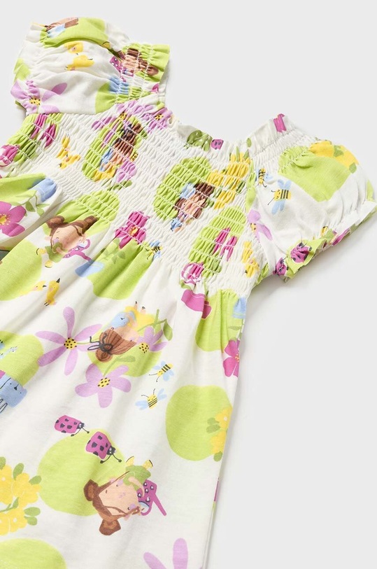 DÍVKA Dětské bavlněné šaty Mayoral 1969.4G.BABY zelená