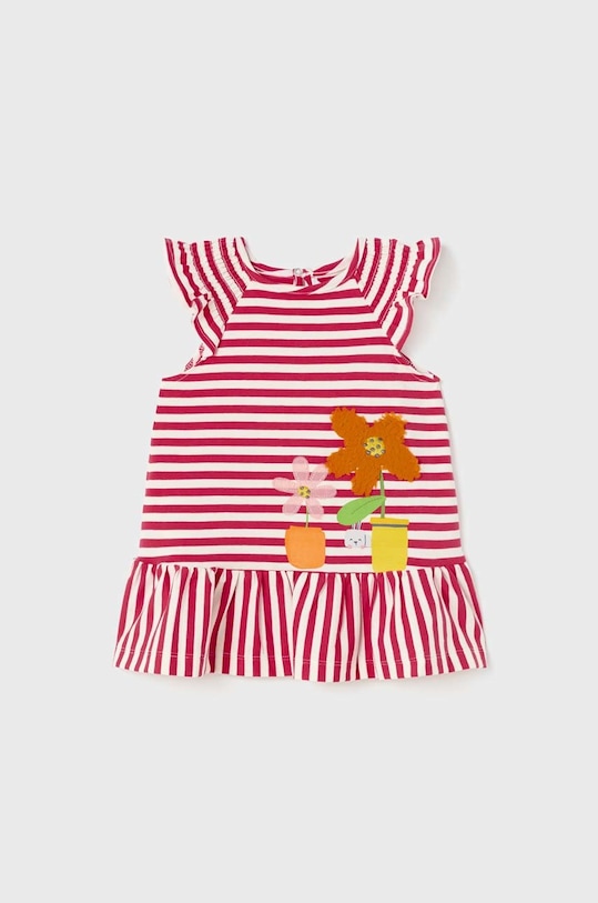 Бебешка рокля Mayoral райе червен 1970.4G.BABY