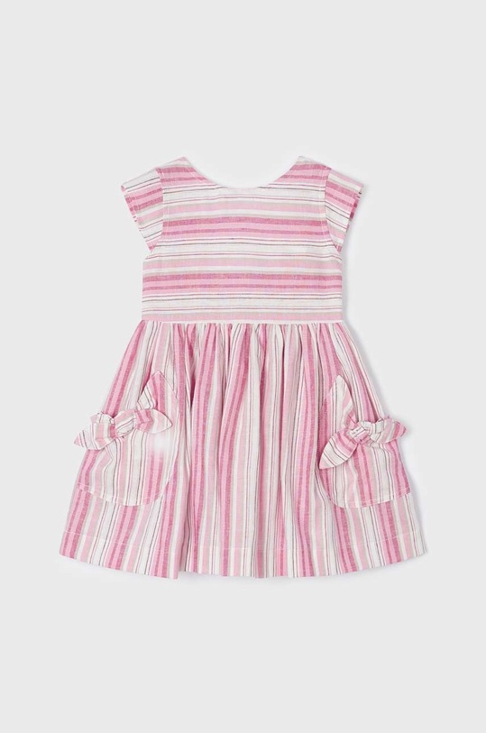 Mayoral rochie cu amestec de in pentru copii roz 3922.6D.MINI.G