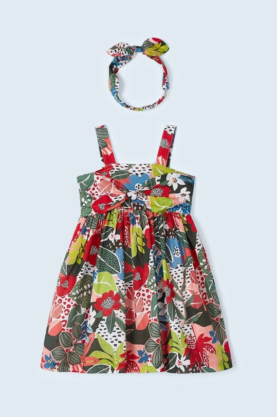 Mayoral sukienka bawełniana dziecięca 3941.6J.MINI.PPYX multicolor SS23