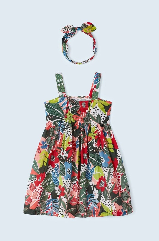 Dziewczynka Mayoral sukienka bawełniana dziecięca 3941.6J.MINI.PPYX multicolor