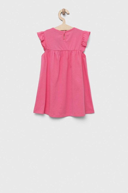 Dievčenské bavlnené šaty United Colors of Benetton 3096GV00H.P.SEASONAL ružová SS23