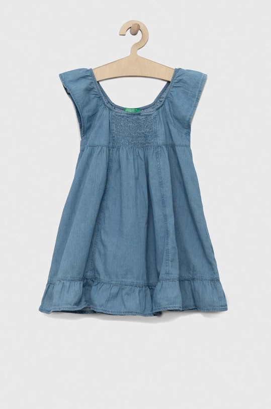 Παιδικό φόρεμα τζιν United Colors of Benetton βαμβάκι μπλε 4DHJGV00S.P.SEASONAL