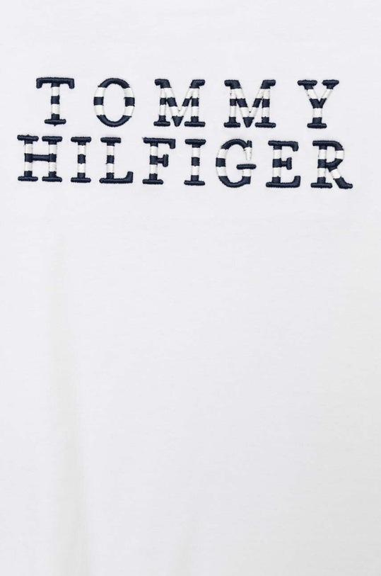 Dziewczynka Tommy Hilfiger sukienka bawełniana dziecięca KG0KG07187.PPYX biały