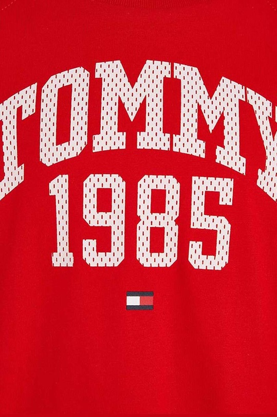 Детска памучна рокля Tommy Hilfiger червен KG0KG07191.PPYX