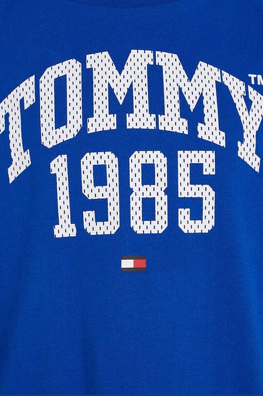 Παιδικό βαμβακερό φόρεμα Tommy Hilfiger σκούρο μπλε KG0KG07191.PPYX