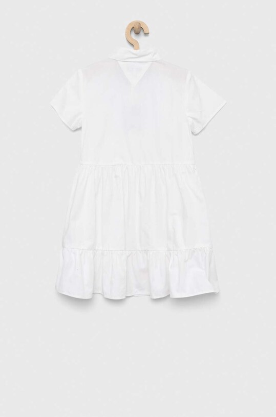 Παιδικό βαμβακερό φόρεμα Tommy Hilfiger KG0KG07295.PPYX λευκό SS23