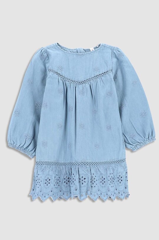Dětské bavlněné šaty Coccodrillo WC3128101SRN modrá SS23