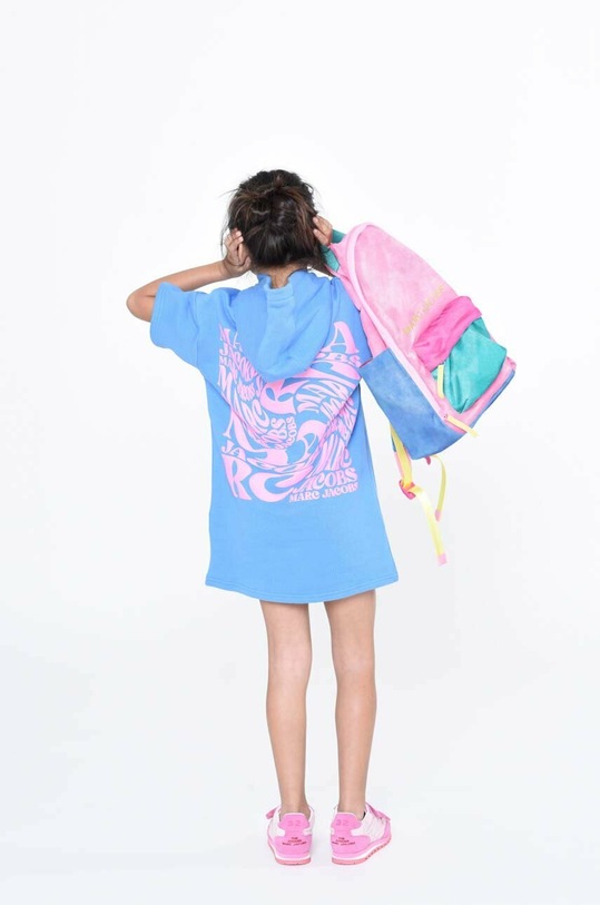 Dievčenské bavlnené šaty Marc Jacobs bavlna modrá W12432.114.150