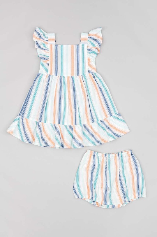 zippy sukienka bawełniana niemowlęca wzorzyste turkusowy ZBGAP0501.23012