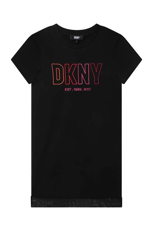 Dkny sukienka bawełniana dziecięca D32873.128.149 czarny SS23