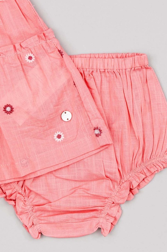 zippy sukienka bawełniana dziecięca różowy ZBGAP0501.23004