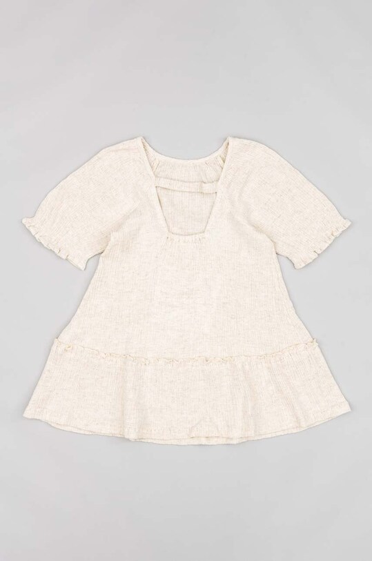 zippy rochie din bumbac pentru copii ZKGAP0501.23035 bej SS23